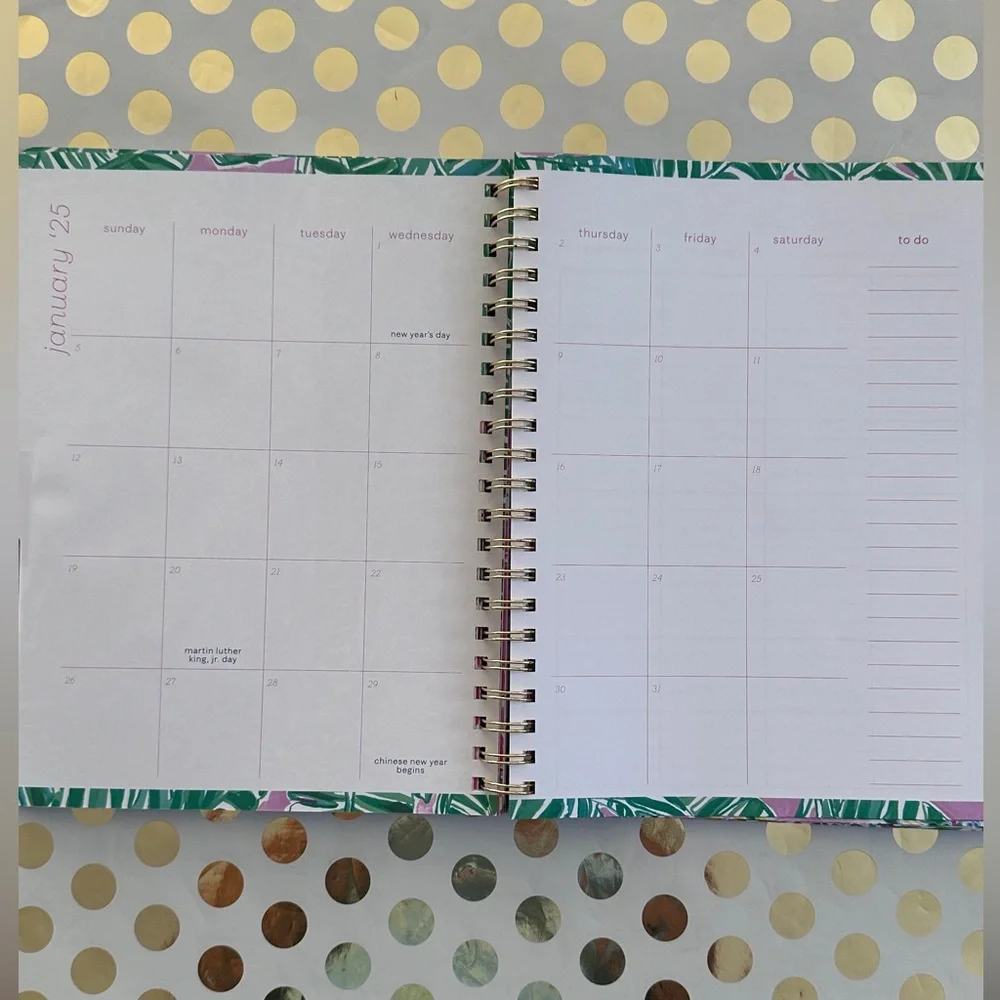 Lilly Pulitzer Pink and Blue Floral Planner